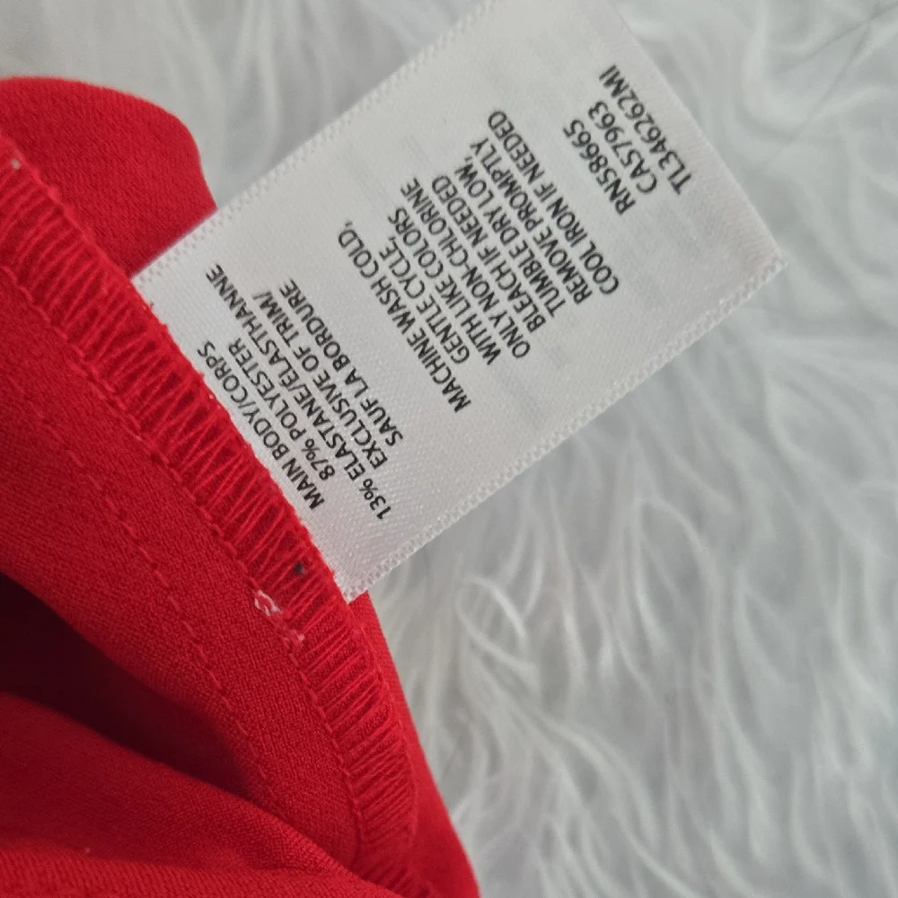Leith Red Backless Crop‎ Tank Top